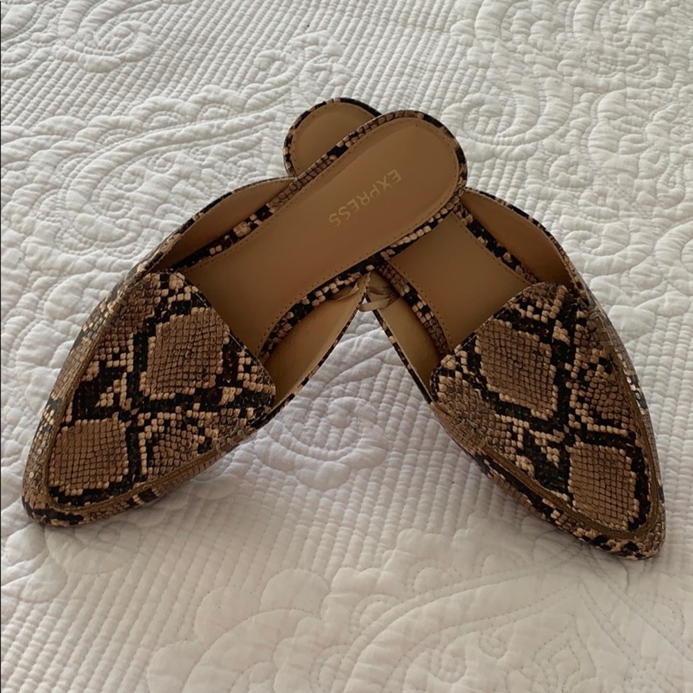 Women’s snake print mules